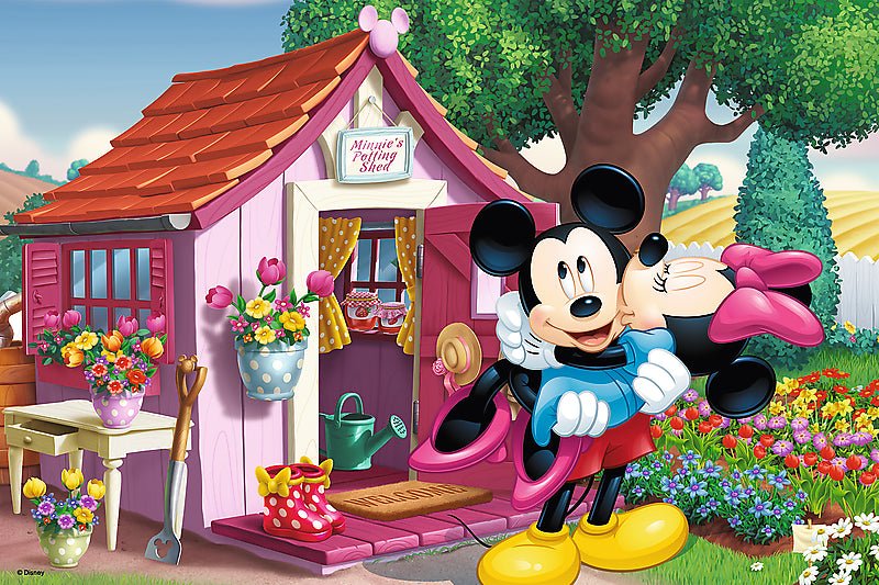 Mickey & Minnie in the Garden - 60 brikker - Nordisk Spil