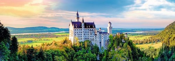 Neuschwanstein, Panorama - 1000 brikker - Nordisk Spil