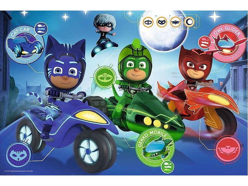 PJ Masks Night Race - 60 brikker - Nordisk Spil