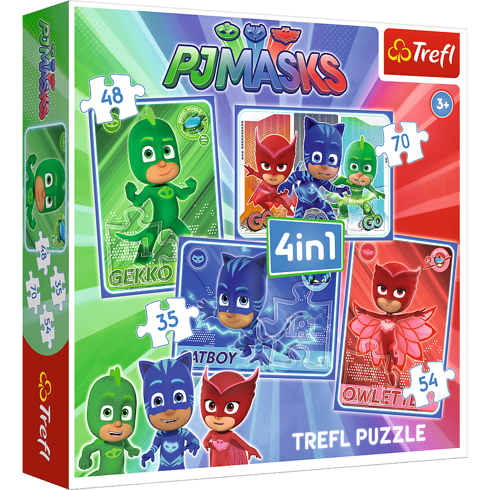 PJ Masks - 4 puslespil - Nordisk Spil
