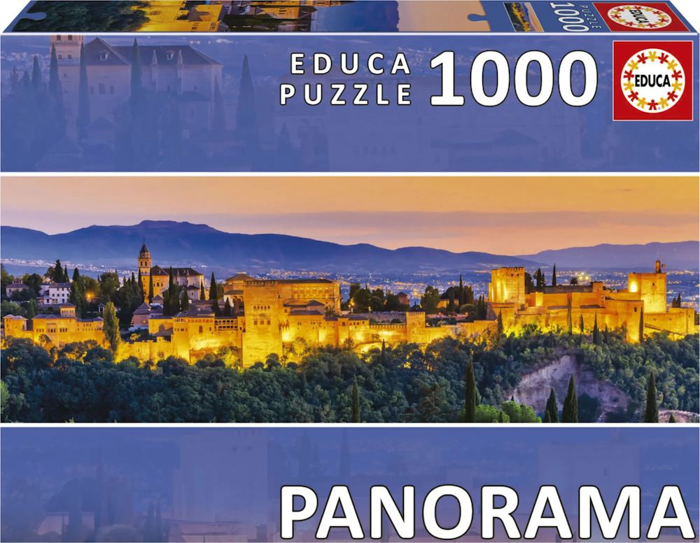 Spanien: Alhambra, Panorama - 1000 brikker - Nordisk Spil