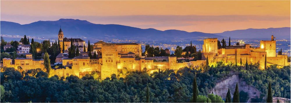 Spanien: Alhambra, Panorama - 1000 brikker - Nordisk Spil