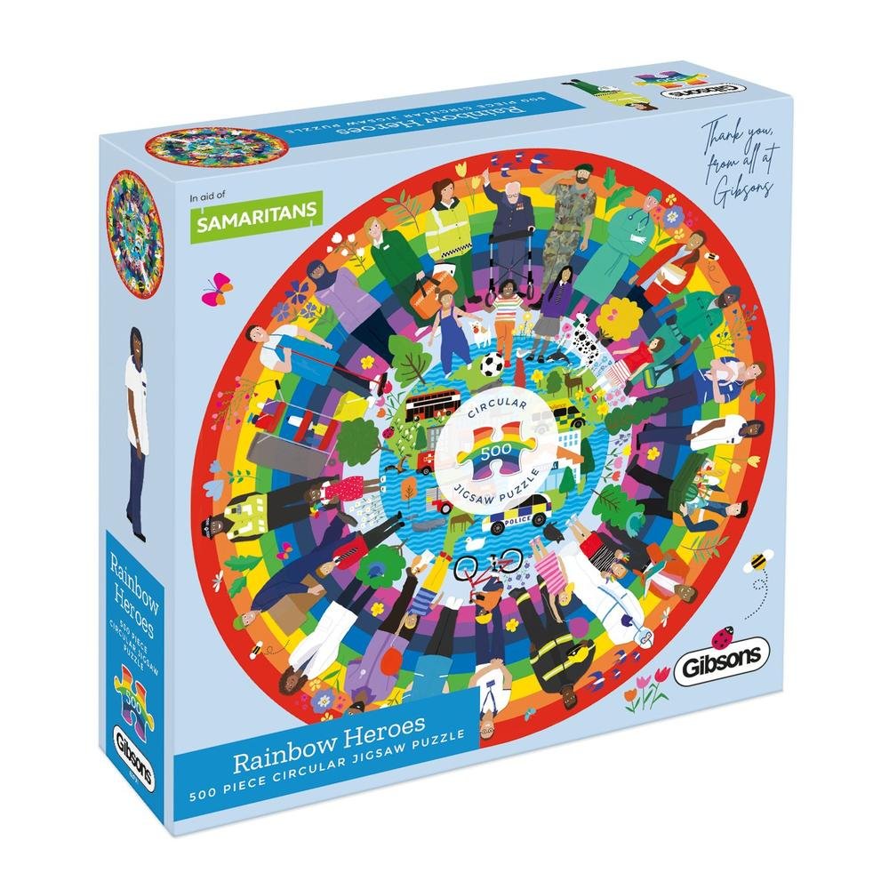Rainbow Heroes - 500 brikker - Rundt puslespil - Nordisk Spil