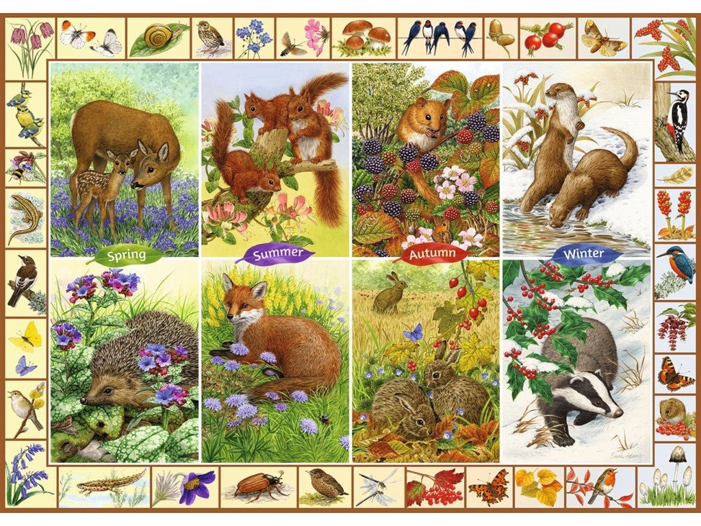 Seasonal Wildlife - 1000 brikker - Nordisk Spil