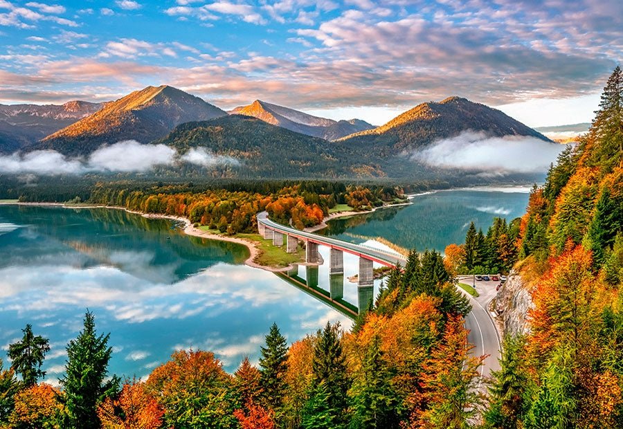 Sunrise over Sylvenstein Lake, 500 brikker - Nordisk Spil