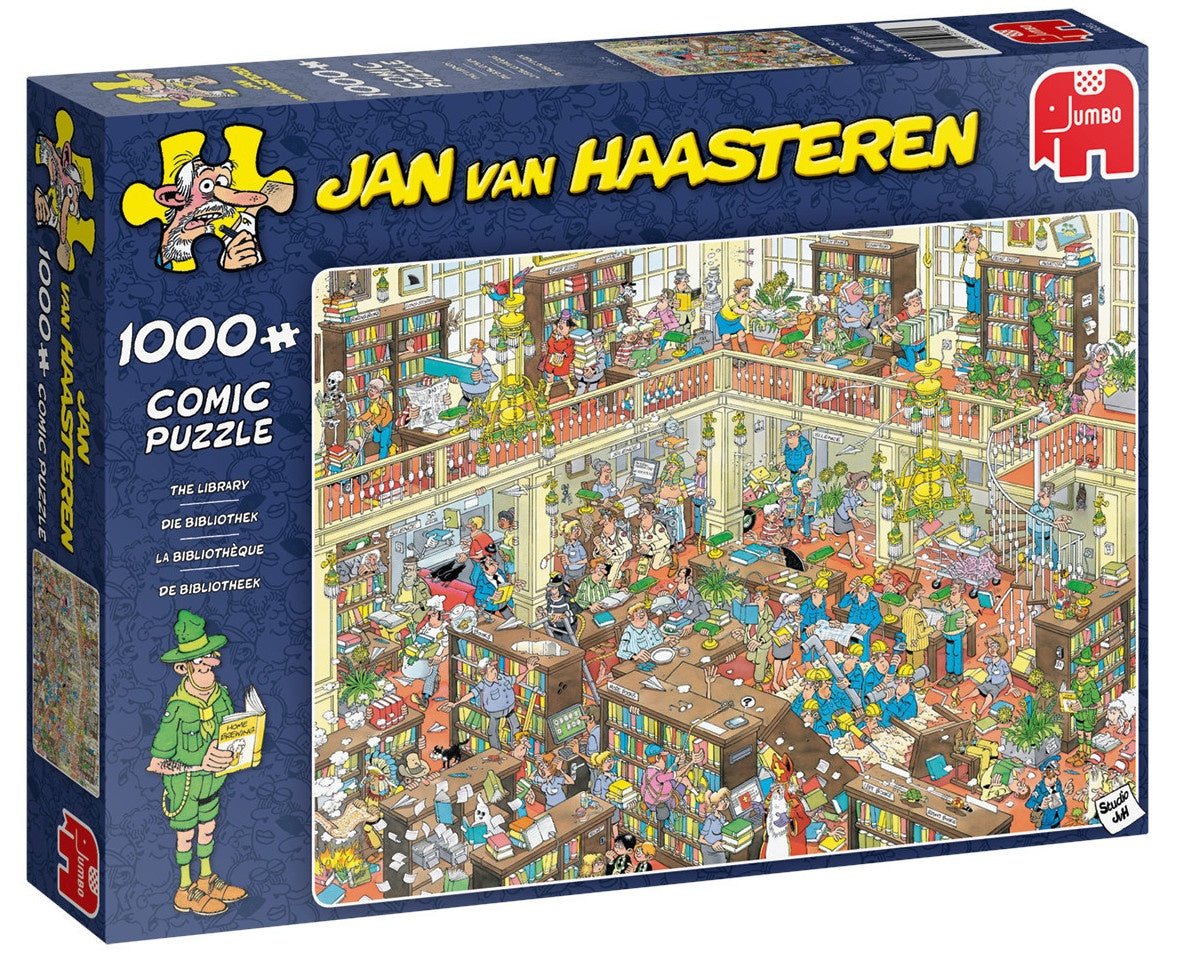 Jan van Haasteren: The Library - 1000 brikker - Nordisk Spil