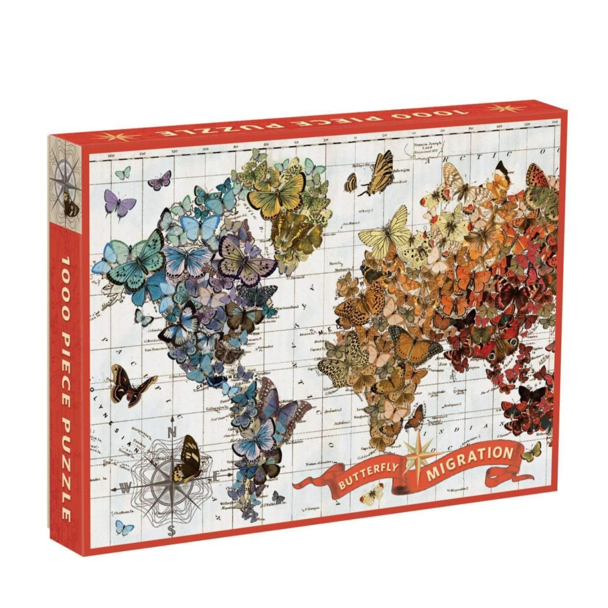 Wendy Gold Butterfly Migration - 1000 brikker - Nordisk Spil