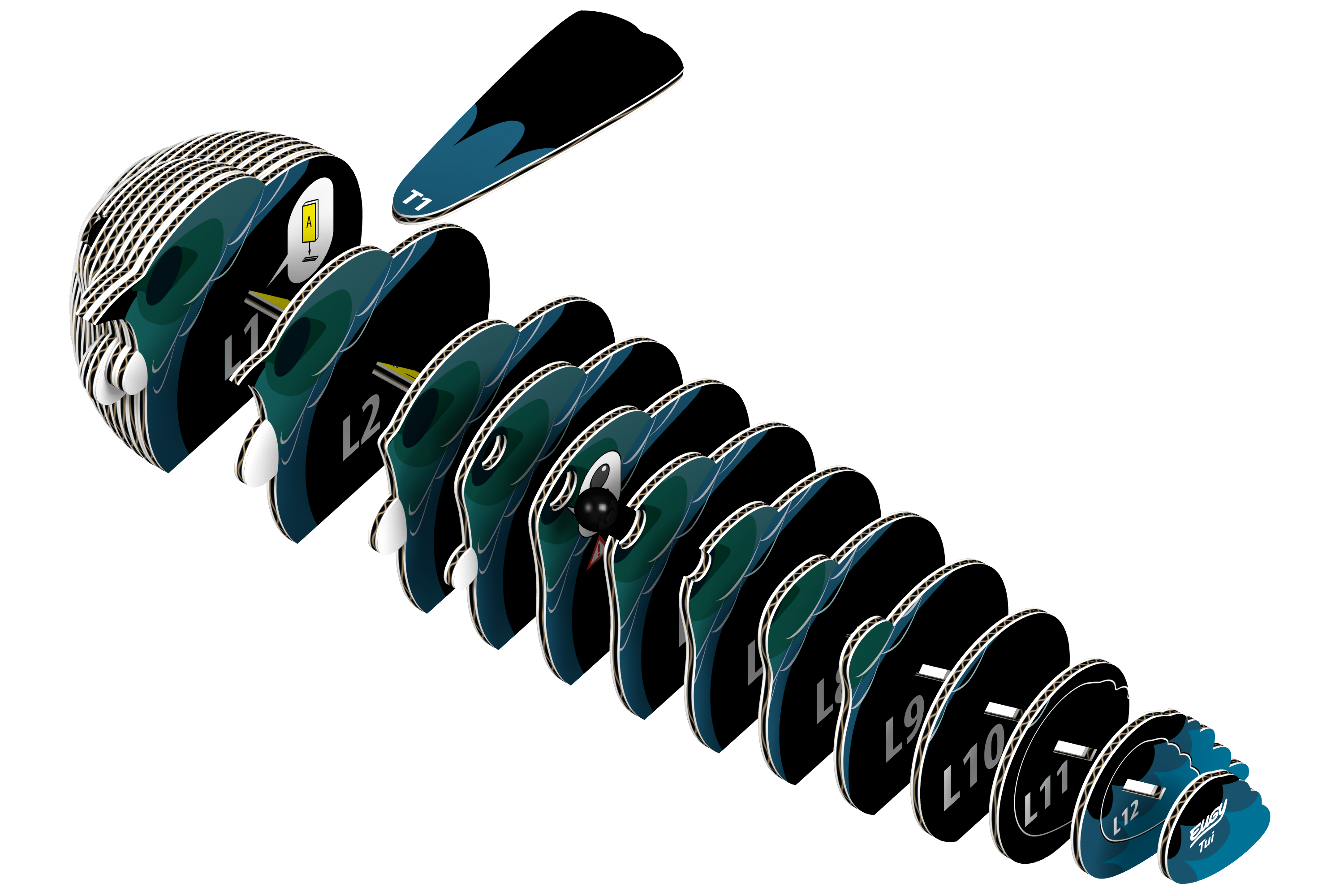 Eugy Tui-fugl – 3D puslespil