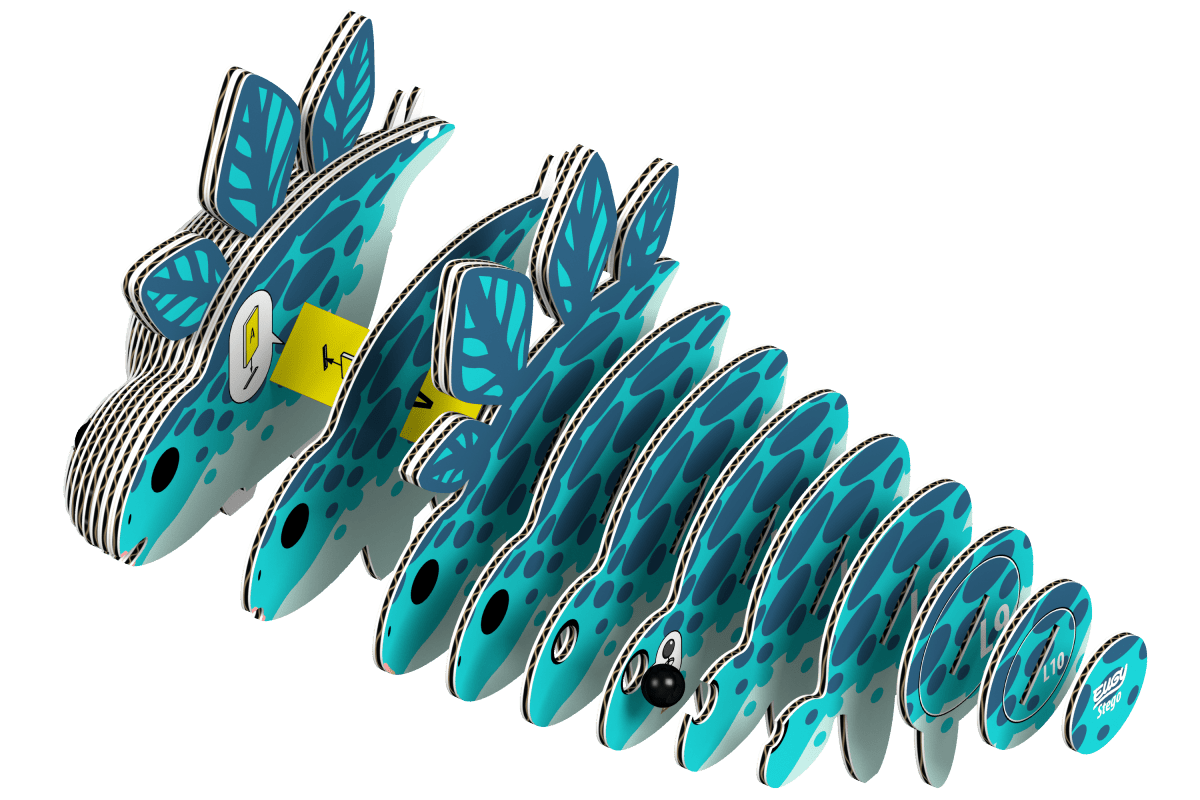 Eugy Stegosaurus – 3D puslespil - Nordisk Spil