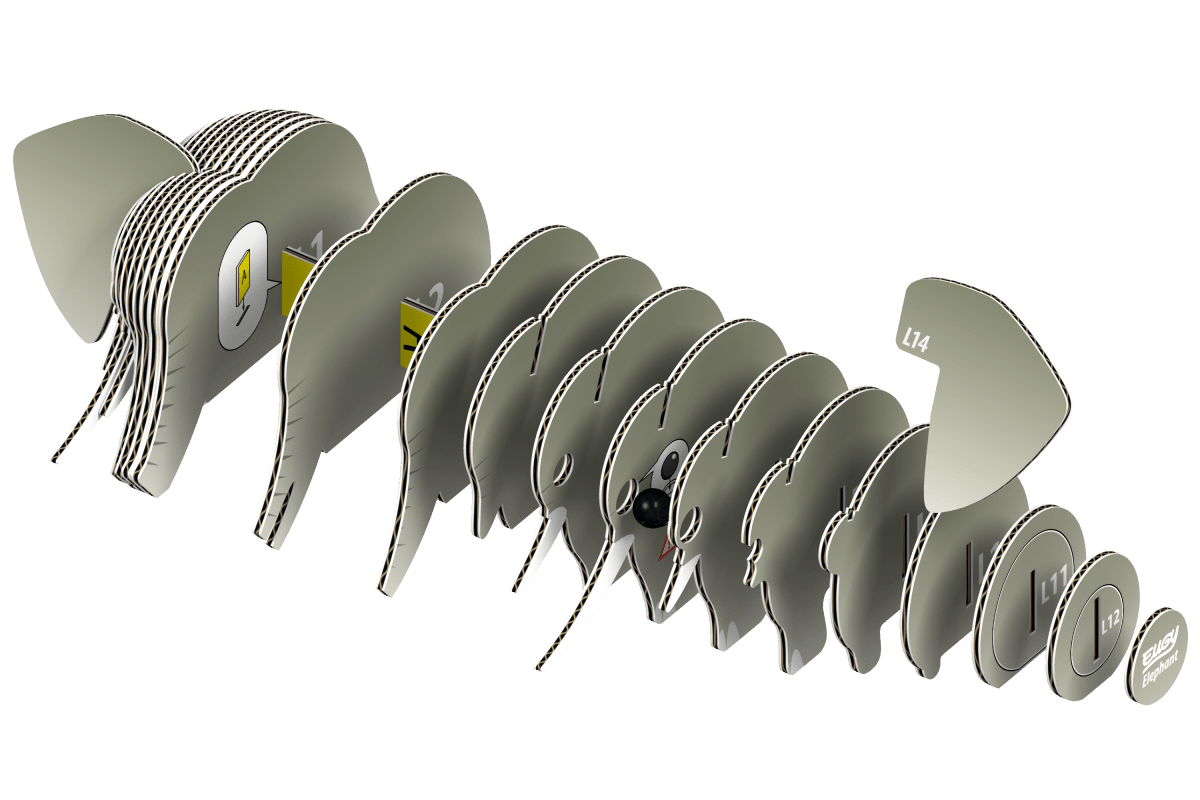 Eugy Elefant – 3D puslespil - Nordisk Spil