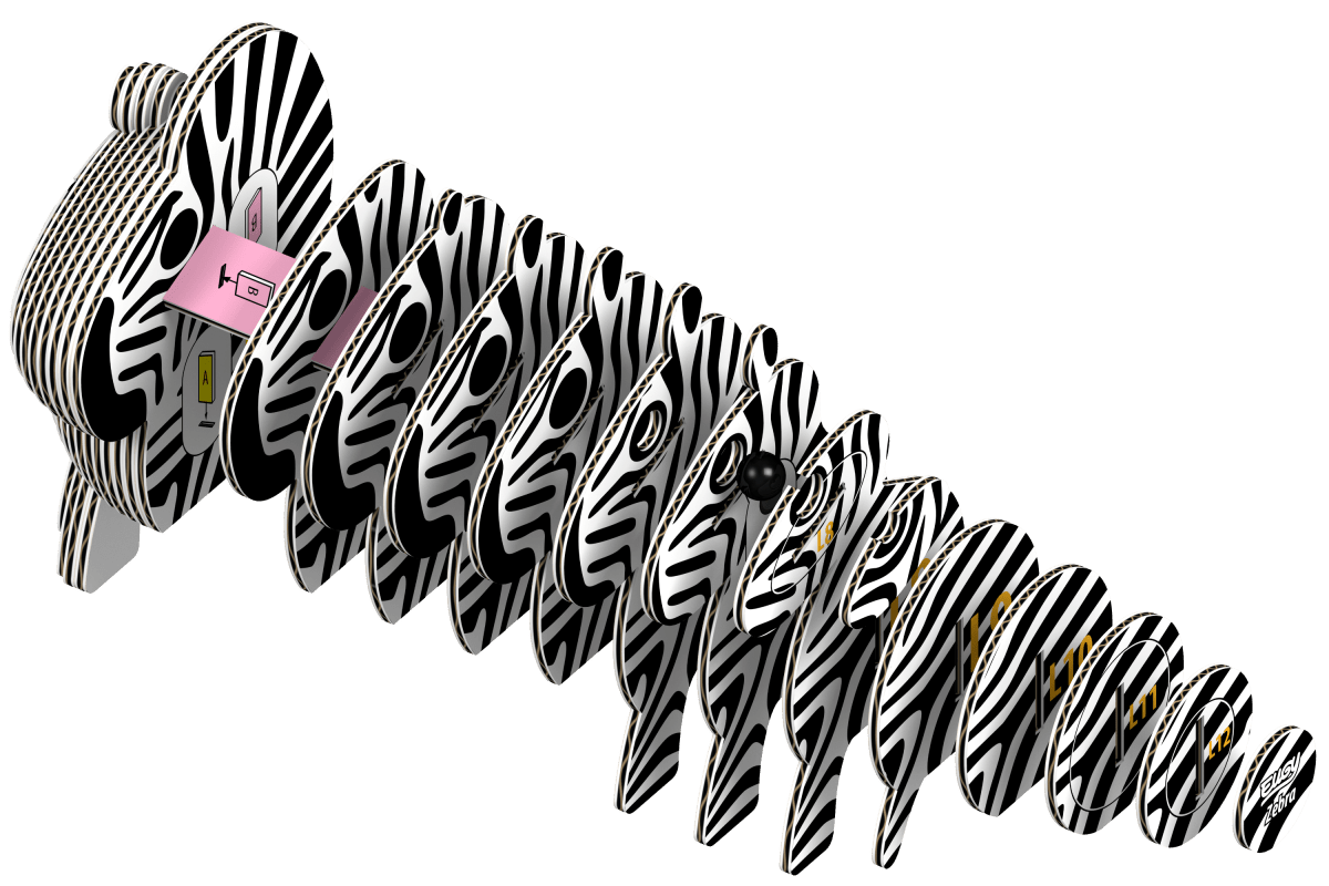 Eugy Zebra – 3D puslespil - Nordisk Spil