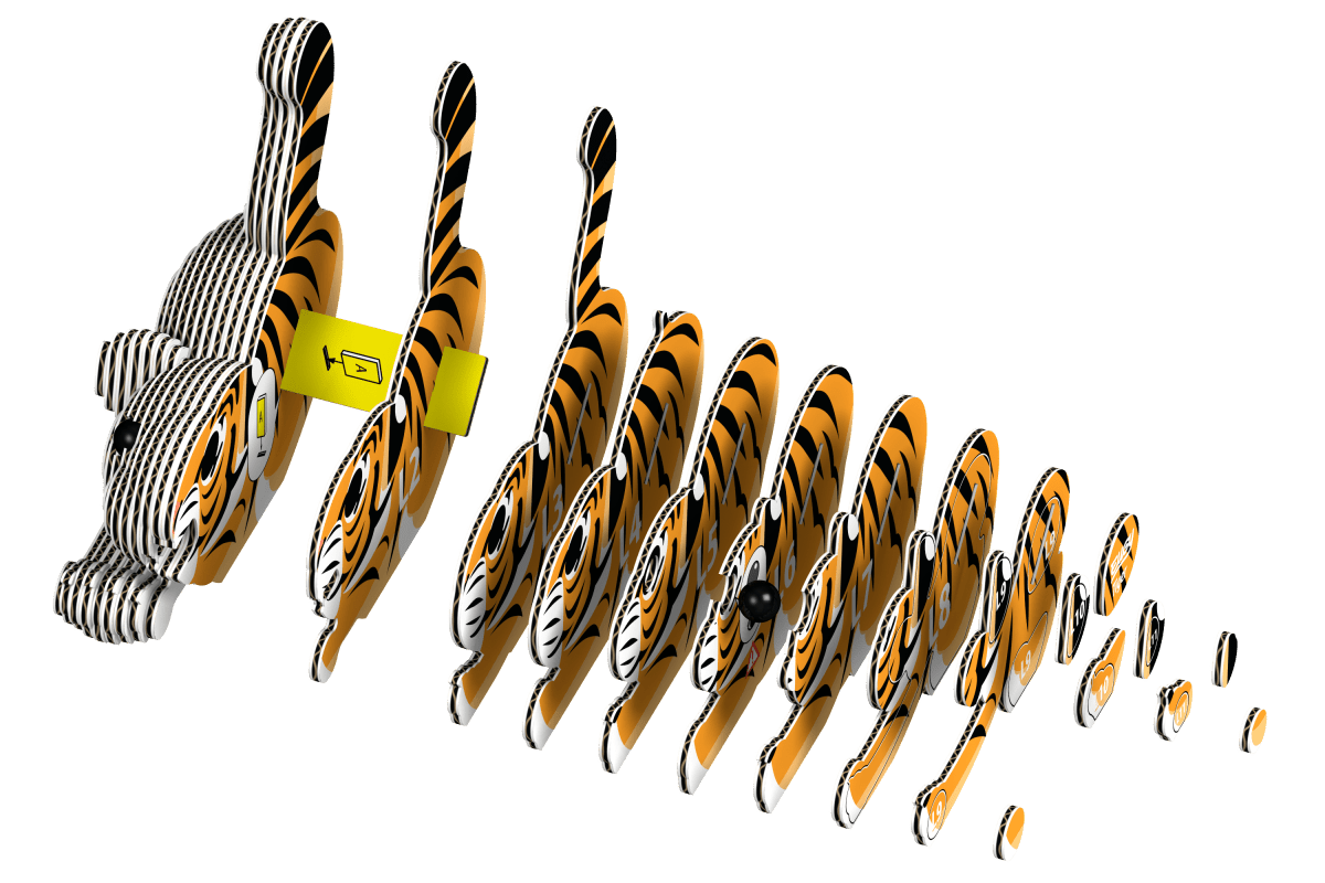 Eugy Tiger – 3D puslespil - Nordisk Spil