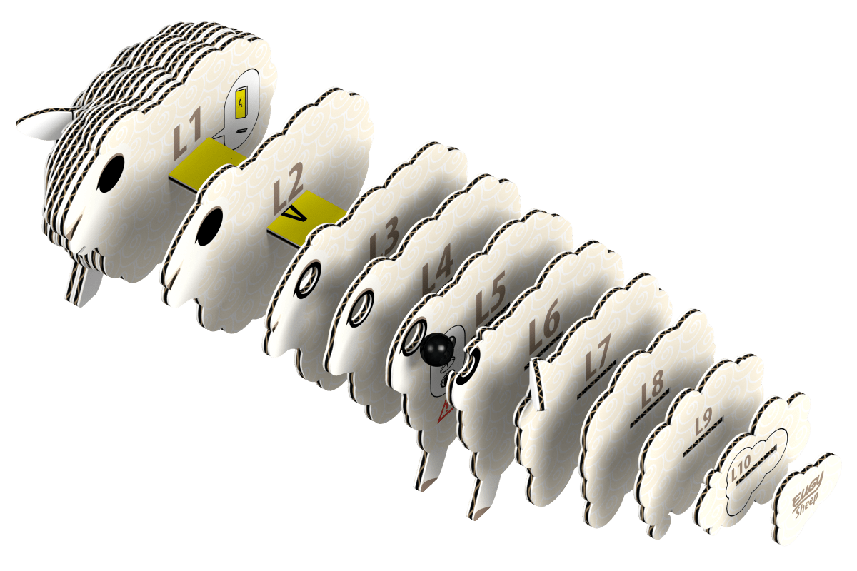 Eugy Får – 3D puslespil - Nordisk Spil