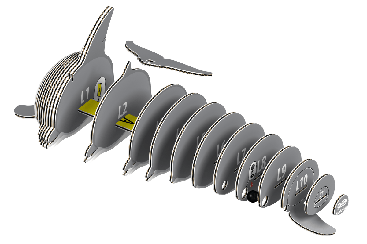 Eugy Delfin – 3D puslespil - Nordisk Spil