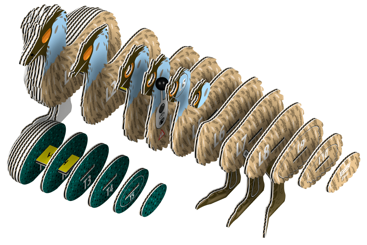 Eugy Emu – 3D puslespil - Nordisk Spil