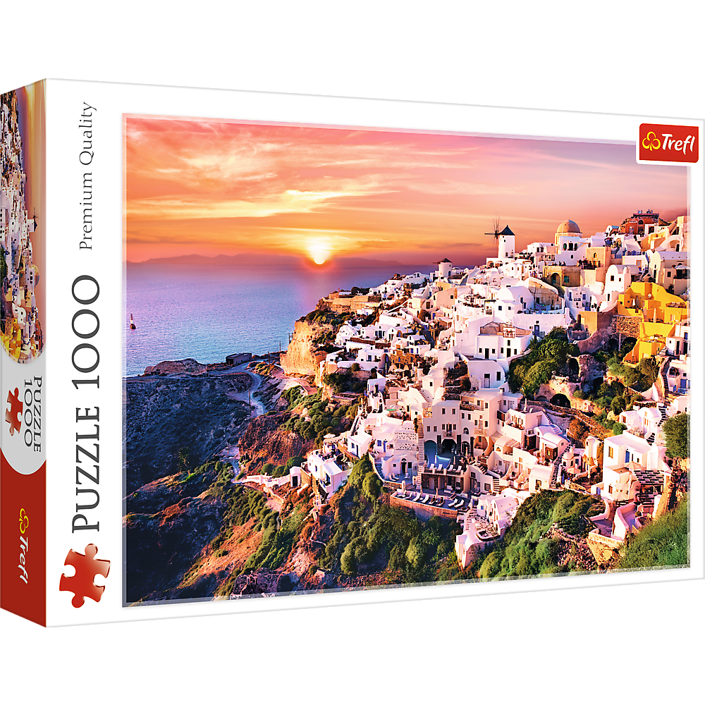 Sunset over Santorini - 1000 Brikker