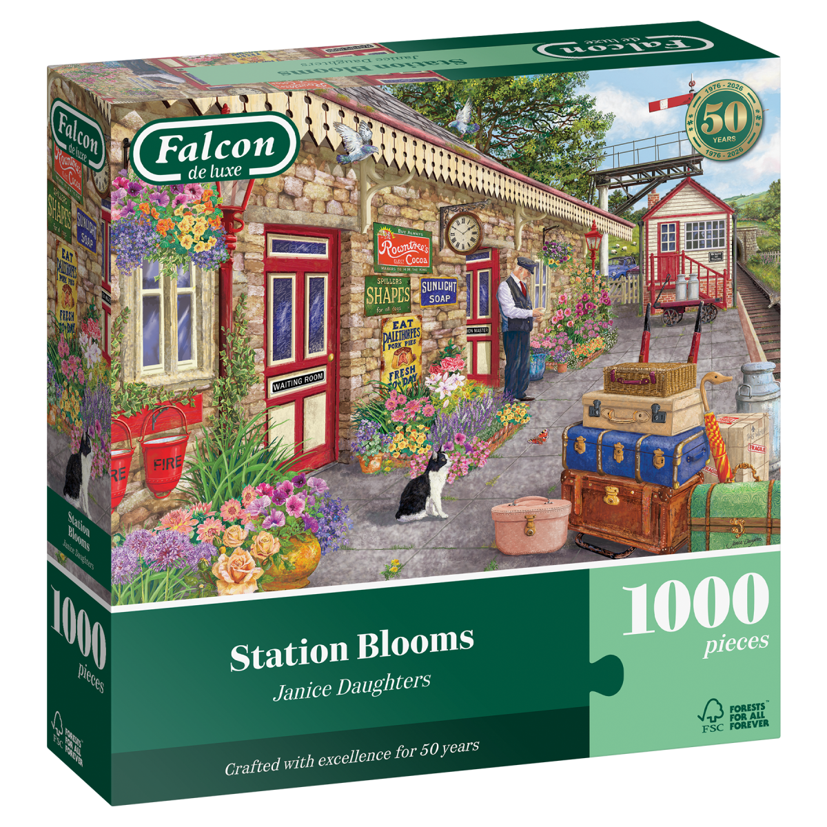 Falcon: Blomster på stationen - 1000 brikker - Nordisk Spil