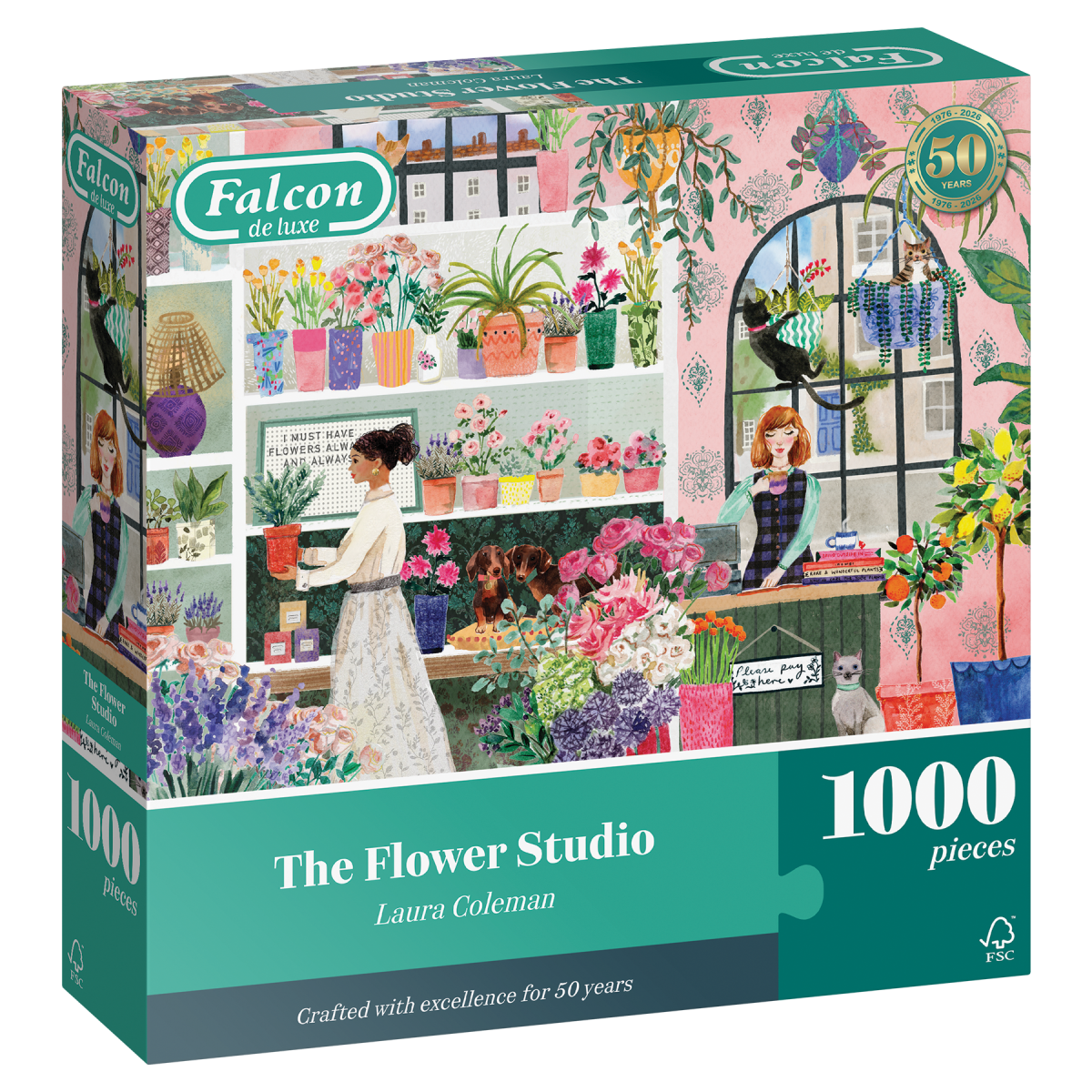 Falcon: Blomsterbutikken - 1000 brikker - Nordisk Spil
