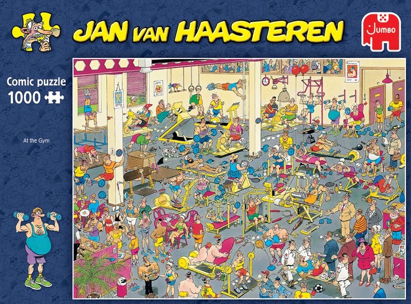 Jan van Haasteren: I fitnesscenteret - 1000 brikker - Nordisk Spil
