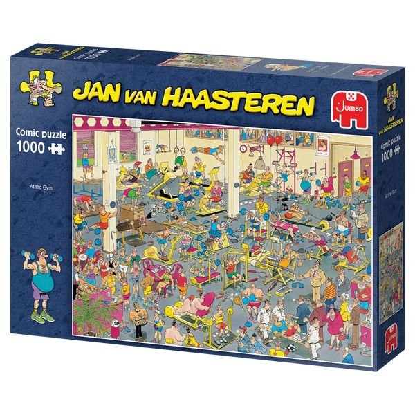 Jan van Haasteren: I fitnesscenteret - 1000 brikker - Nordisk Spil