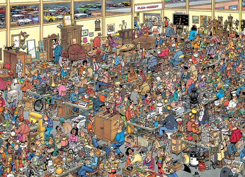 På loppemarked - 1000 brikker