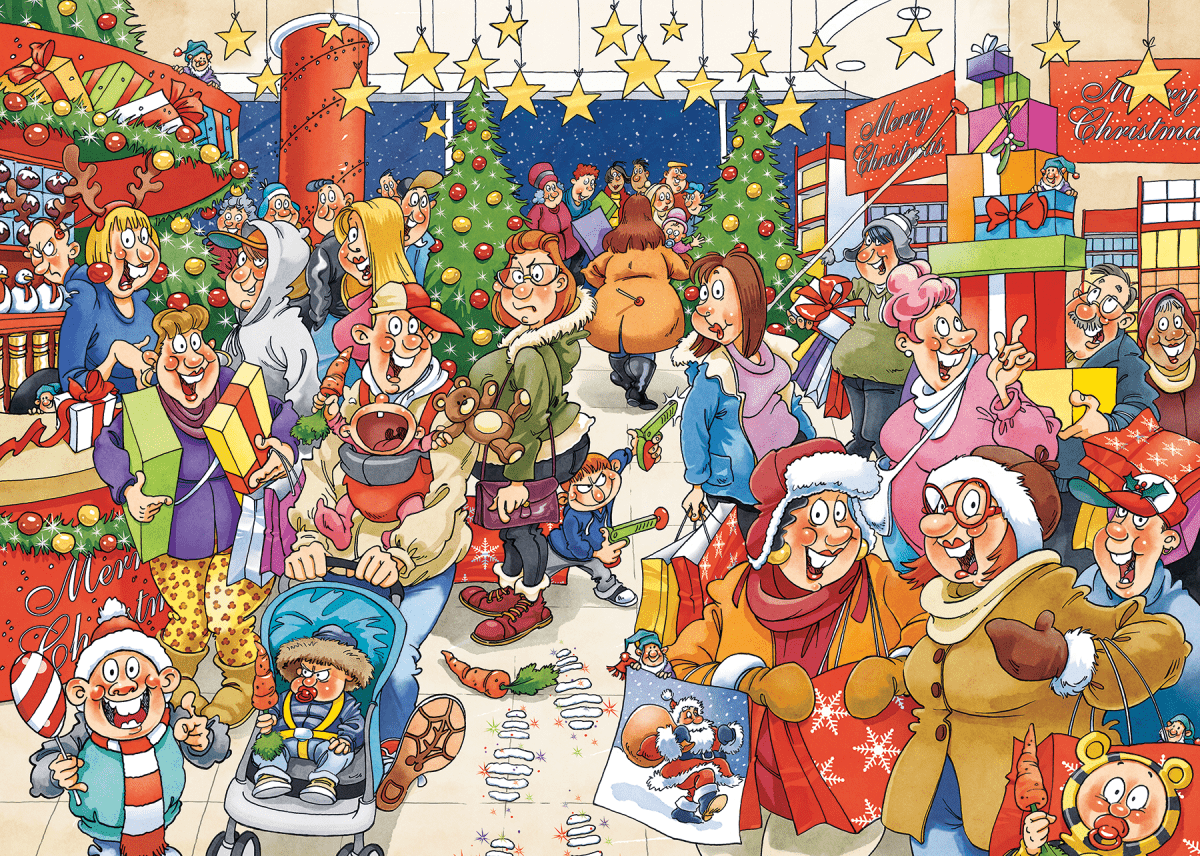 Christmas 10: Hvem snupper den sidste gave - 1000 brikker - Nordisk Spil