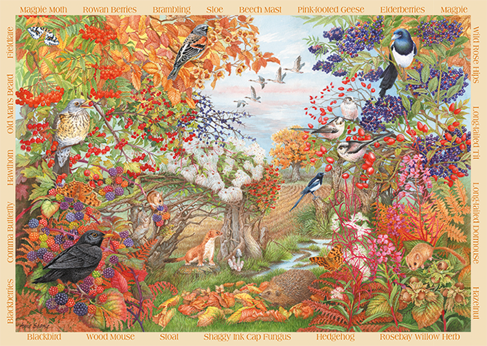 Autumn Hedgerow - 500 Brikker