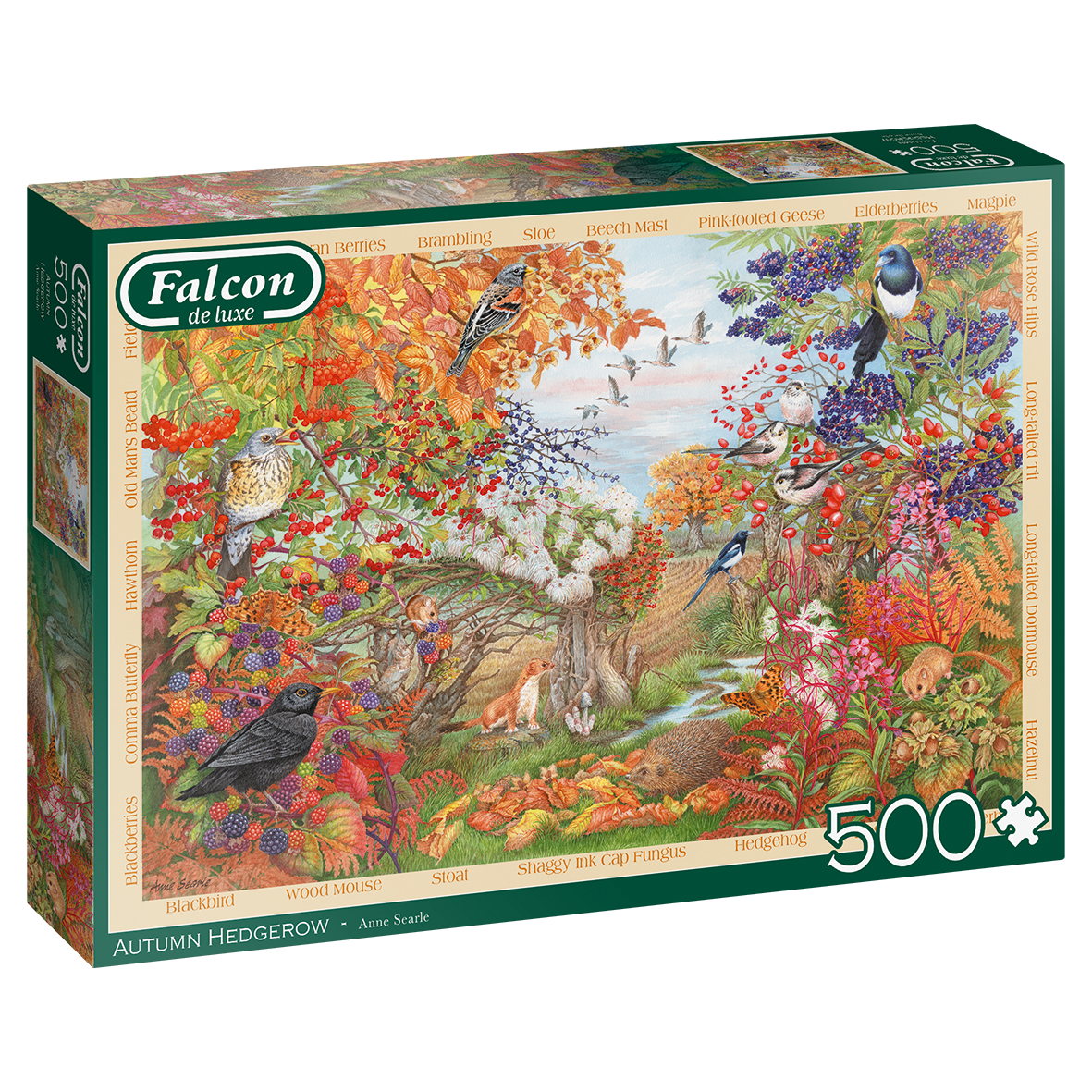 Autumn Hedgerow - 500 Brikker