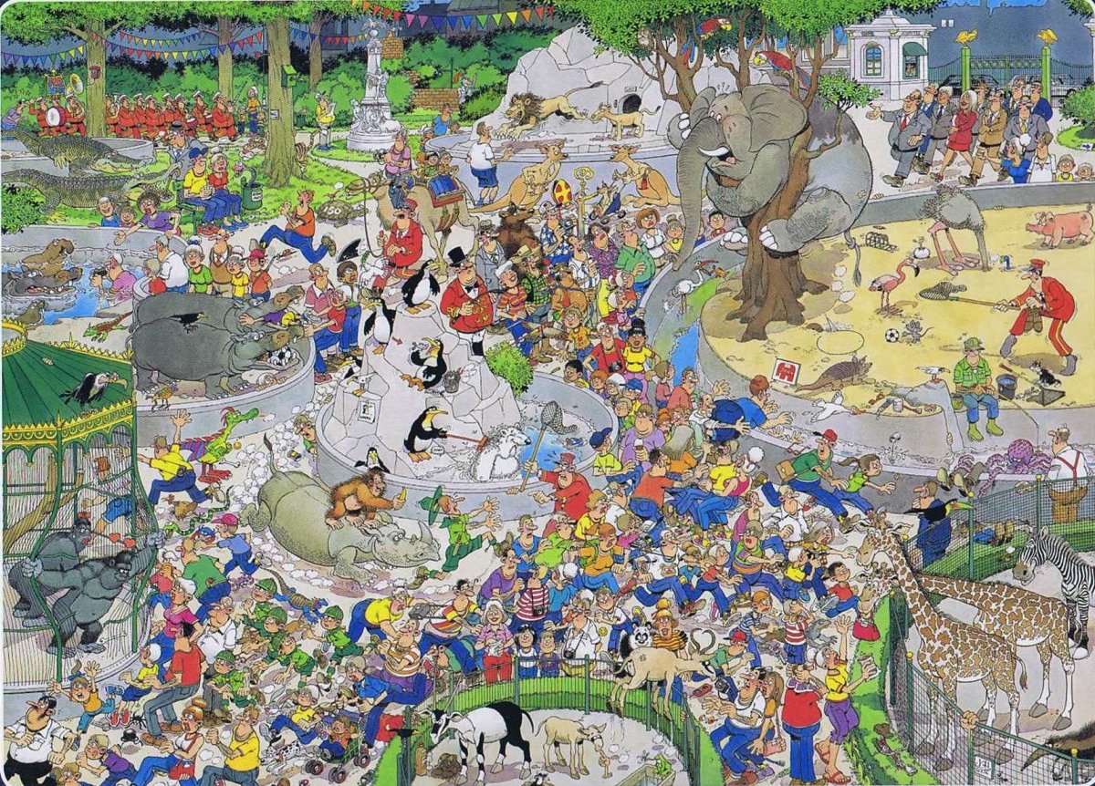 Jan van Haasteren: The Zoo - 1000 brikker - Nordisk Spil