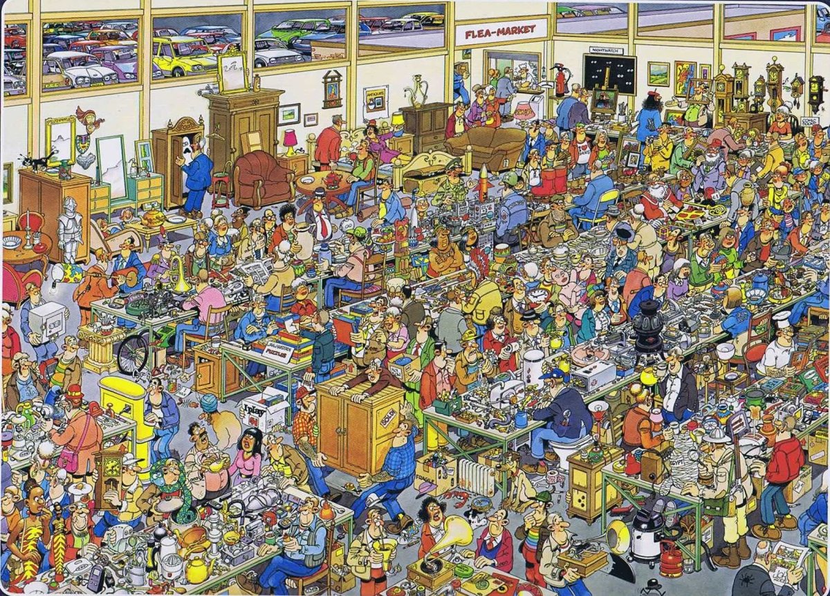 Jan van Haasteren: The Antique Show - 1000 brikker - Nordisk Spil
