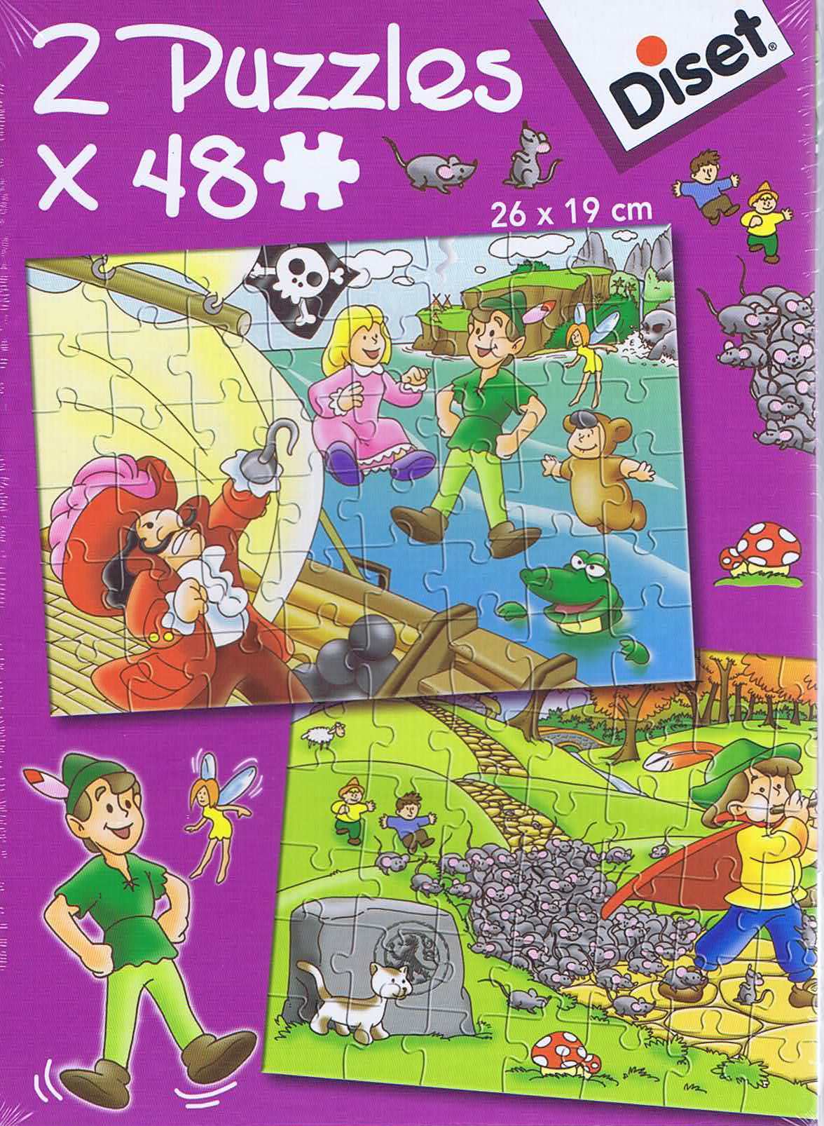 Peter Pan og Rotte Fængeren, 2x48 brikker - Nordisk Spil