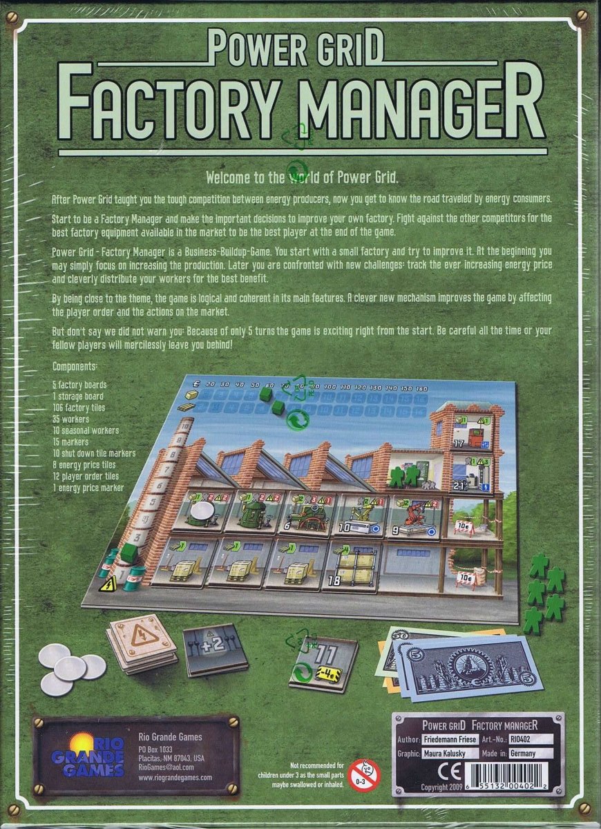 Power Grid, Factory Manager - Nordisk Spil