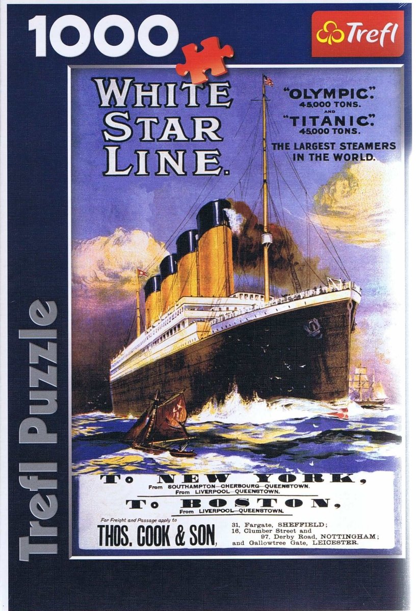 Titanic - Retro Poster, 1911r. - 1000 brikker - Nordisk Spil