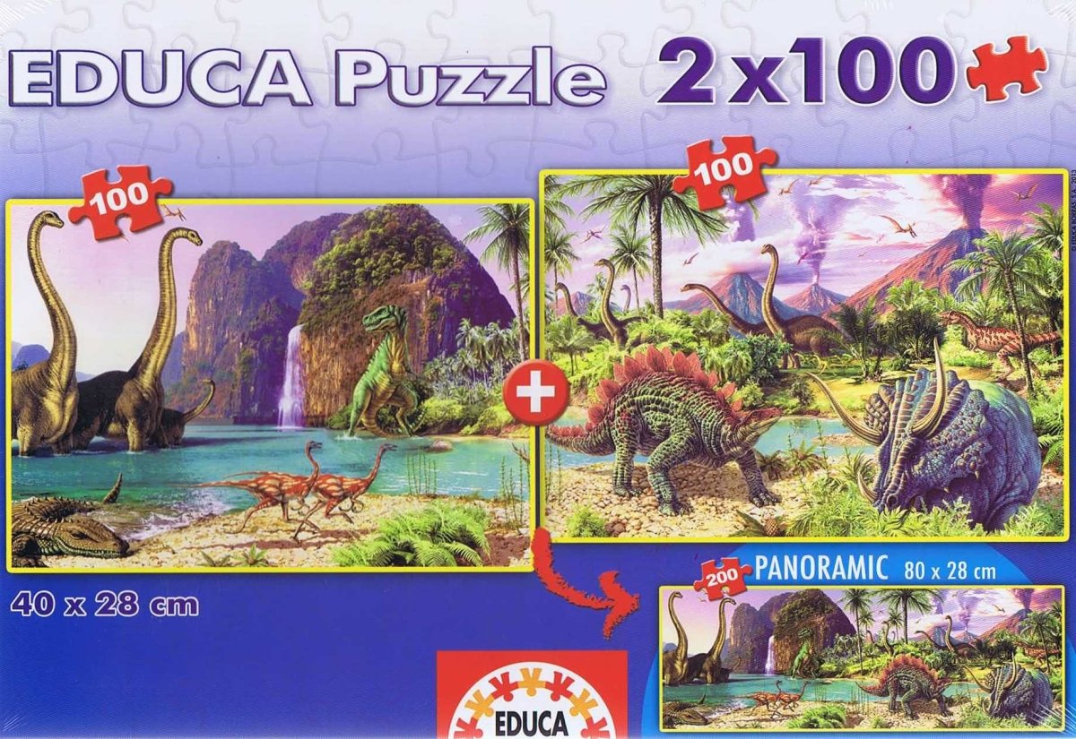 Dino World - 2x100 brikker - Nordisk Spil