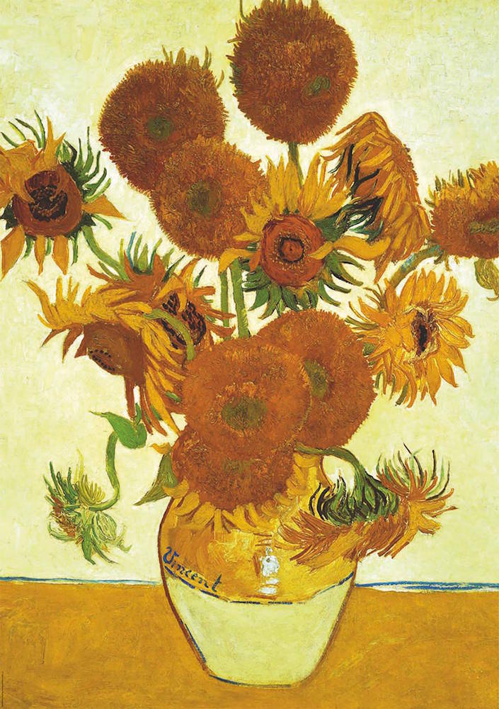 Van Gogh: Solsikker og Caféterrasse om aftenen - 2 x 1000 brikker