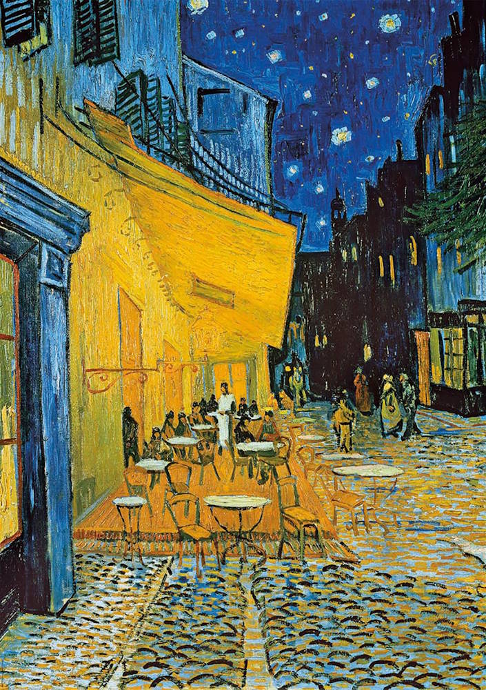 Van Gogh: Solsikker og Caféterrasse om aftenen - 2 x 1000 brikker