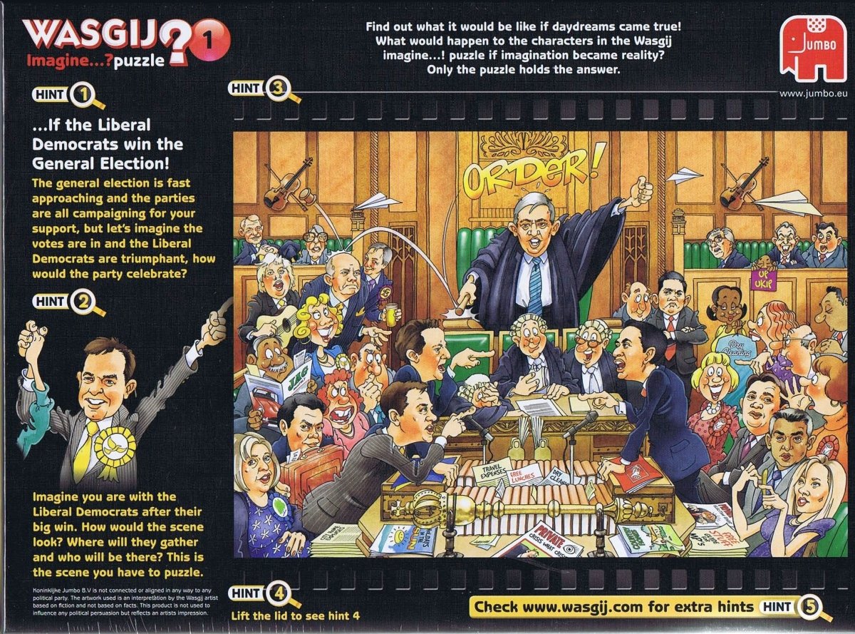 Wasgij? Imagine 1 If the Liberal Win the General Election!, 1000 brikker - Nordisk Spil