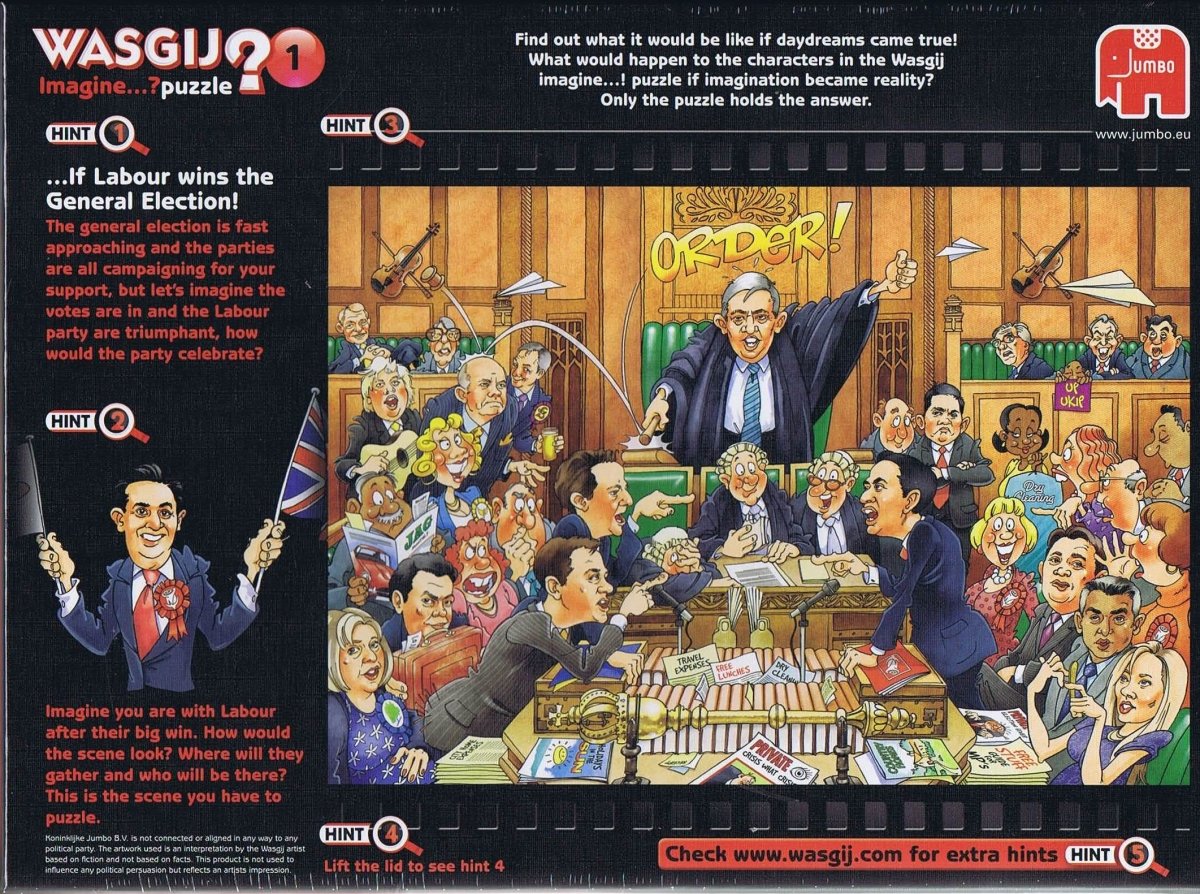 Wasgij? Imagine 1 If Labour Wins the General Election, 1000 brikker - Nordisk Spil