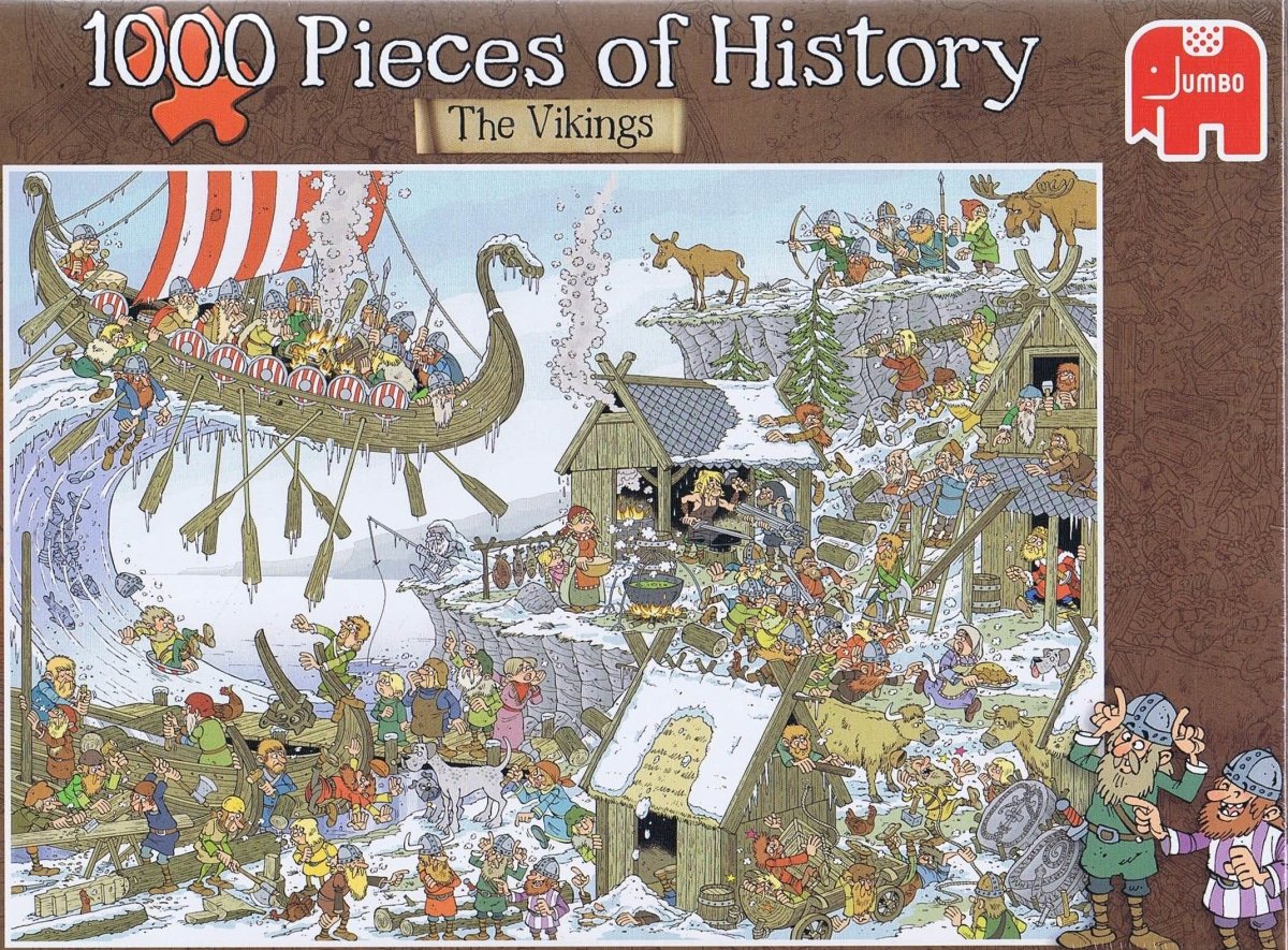 1000 Pieces of History - The Vikings - 1000 brikker - Nordisk Spil