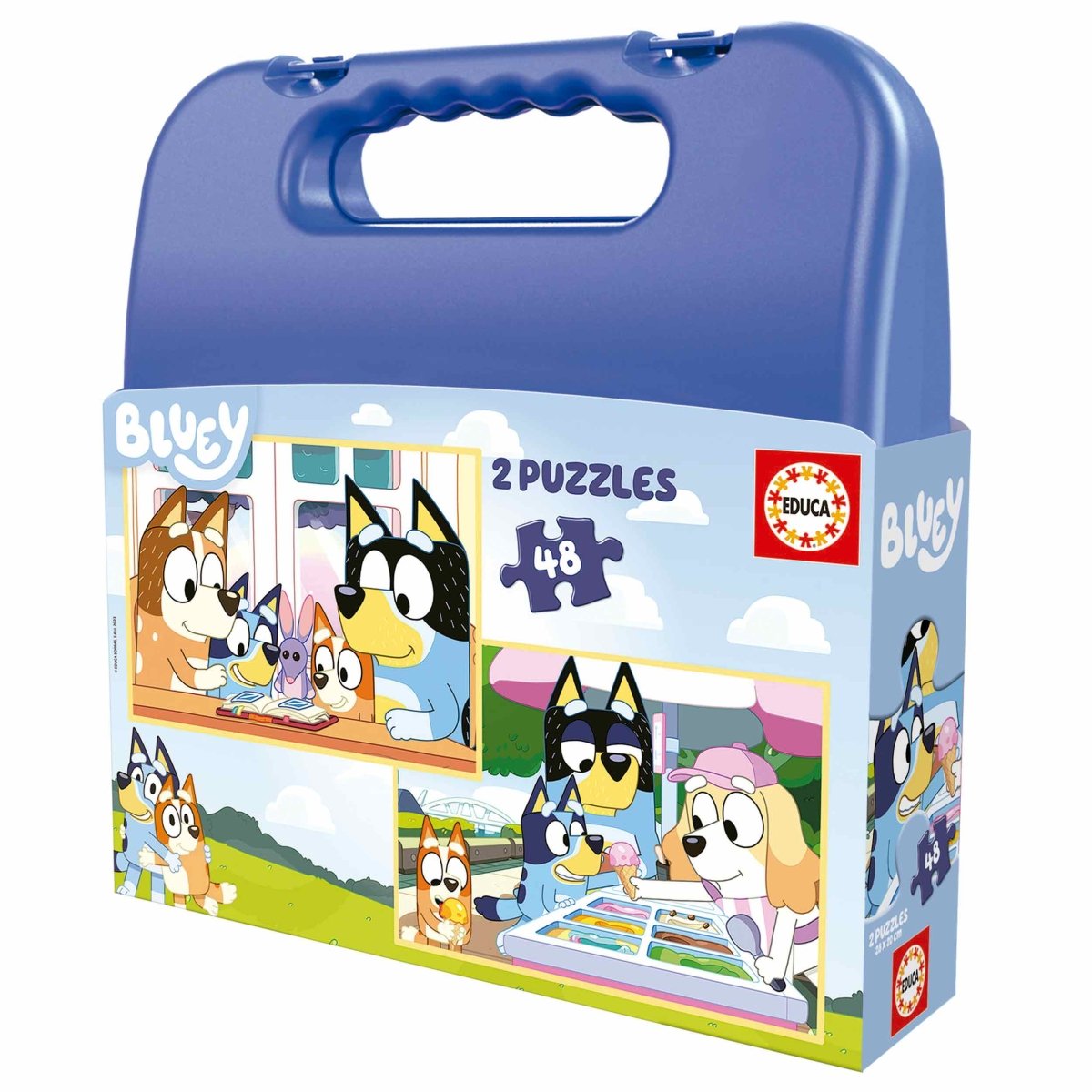 Bluey kuffert - 2 x 48 brikker - Nordisk Spil