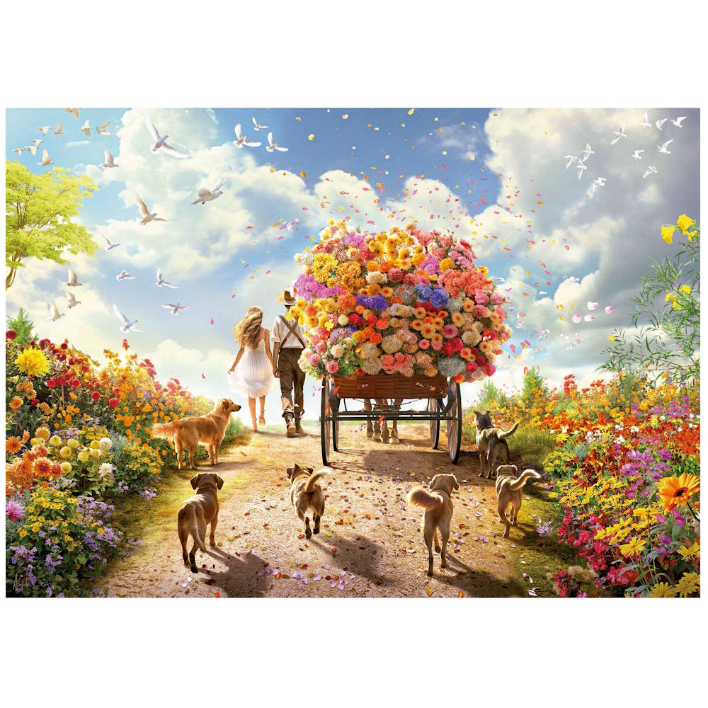 Bonito: En vogn fuld af blomster - 1000 brikker
