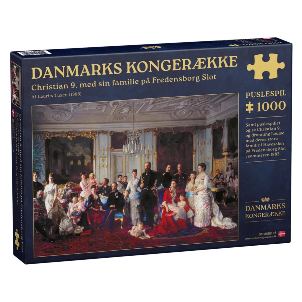 Danmarks kongerække: Christian 9. med sin familie - 1000 brikker - Nordisk Spil