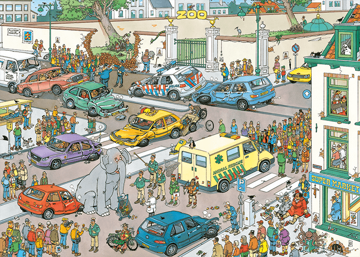Jan van Haasteren - Jumbo Goes Shopping - 1000 Brikker - Nordisk Spil