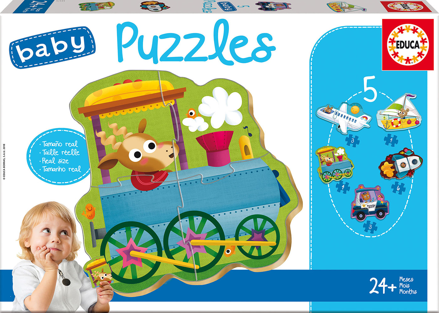 Baby Puzzles - Vehicles 2 - 3-5 brikker