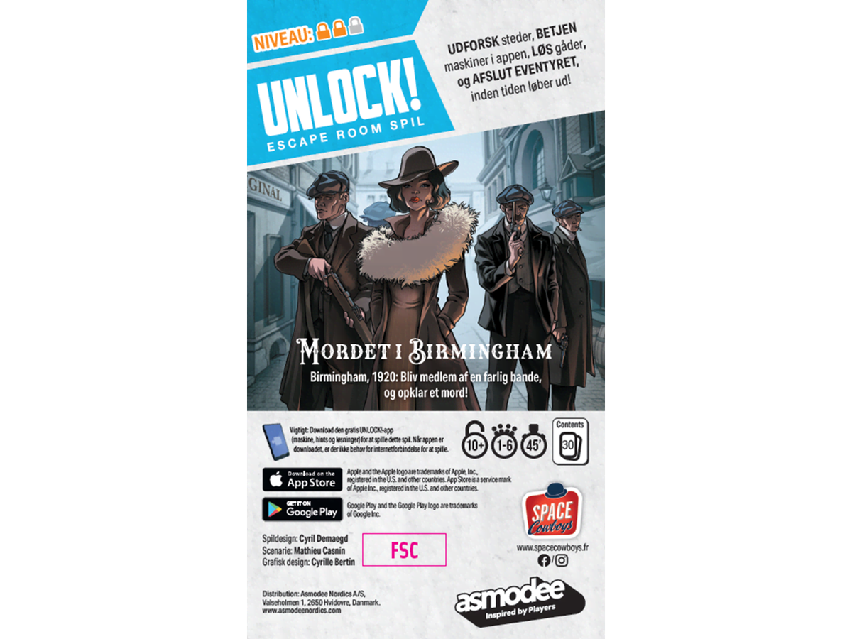 Unlock! Short Adventures 9 - The Birmingham Murder - Dansk
