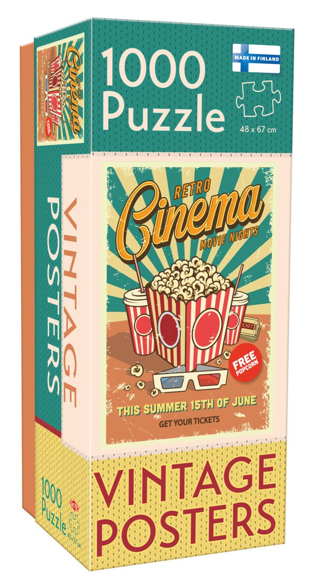 Vintage Posters: I biografen - 1000 brikker - Nordisk Spil