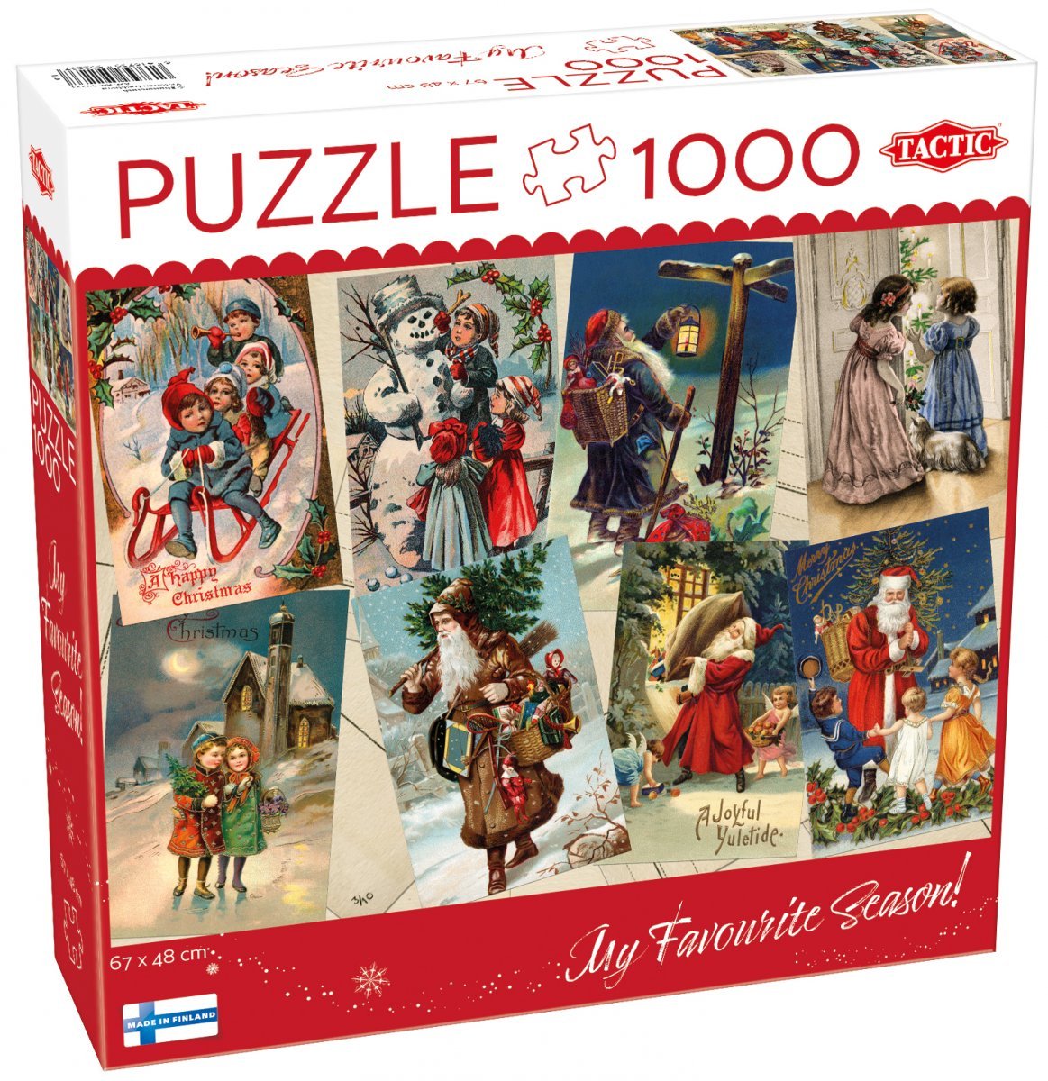 Klassiske julekort - 1000 brikker - Nordisk Spil