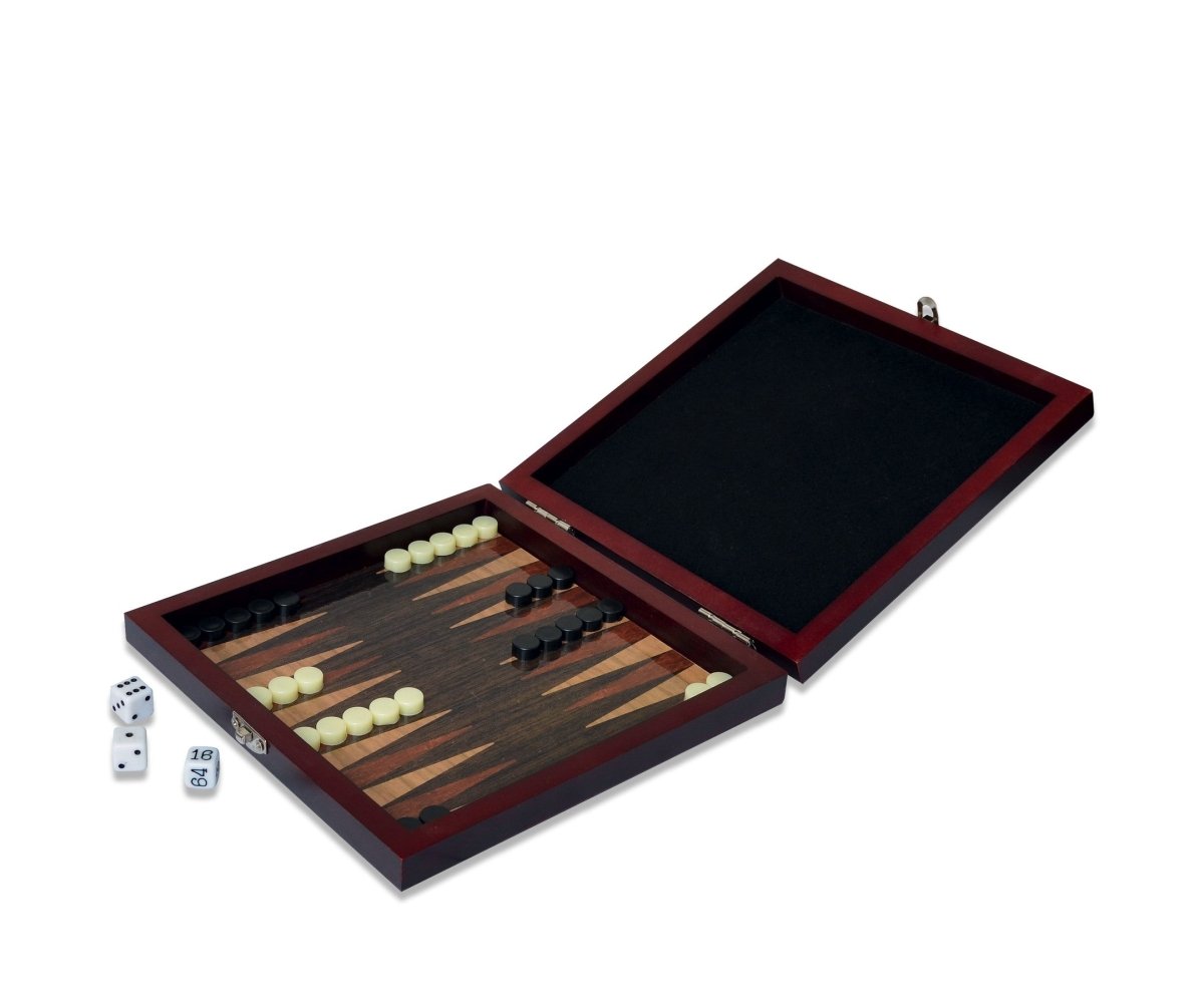 Deluxe Backgammon i træ, magnetisk