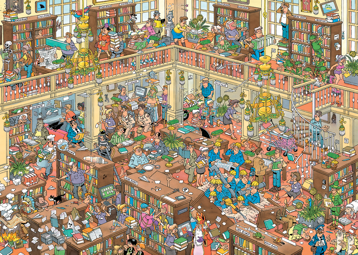 Jan van Haasteren: Biblioteket - 500 brikker