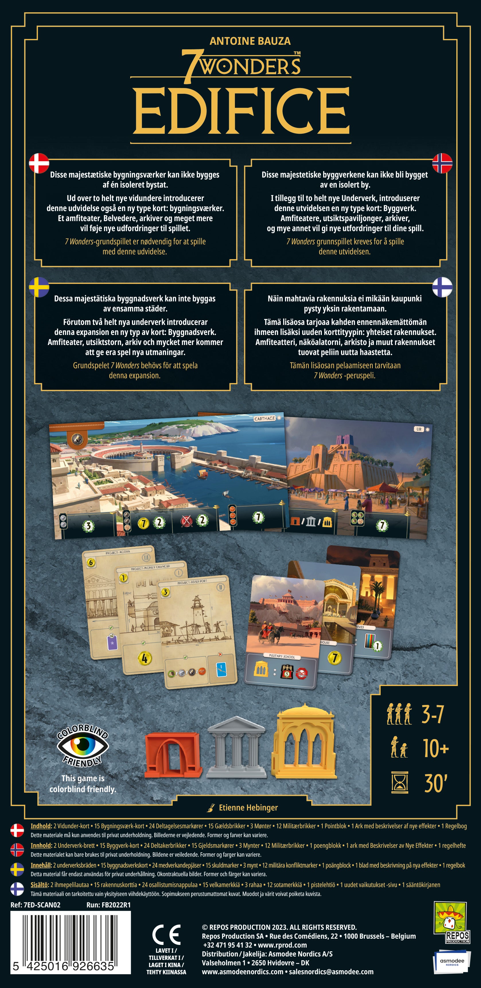 7 Wonders - Edifice V2 - Dansk